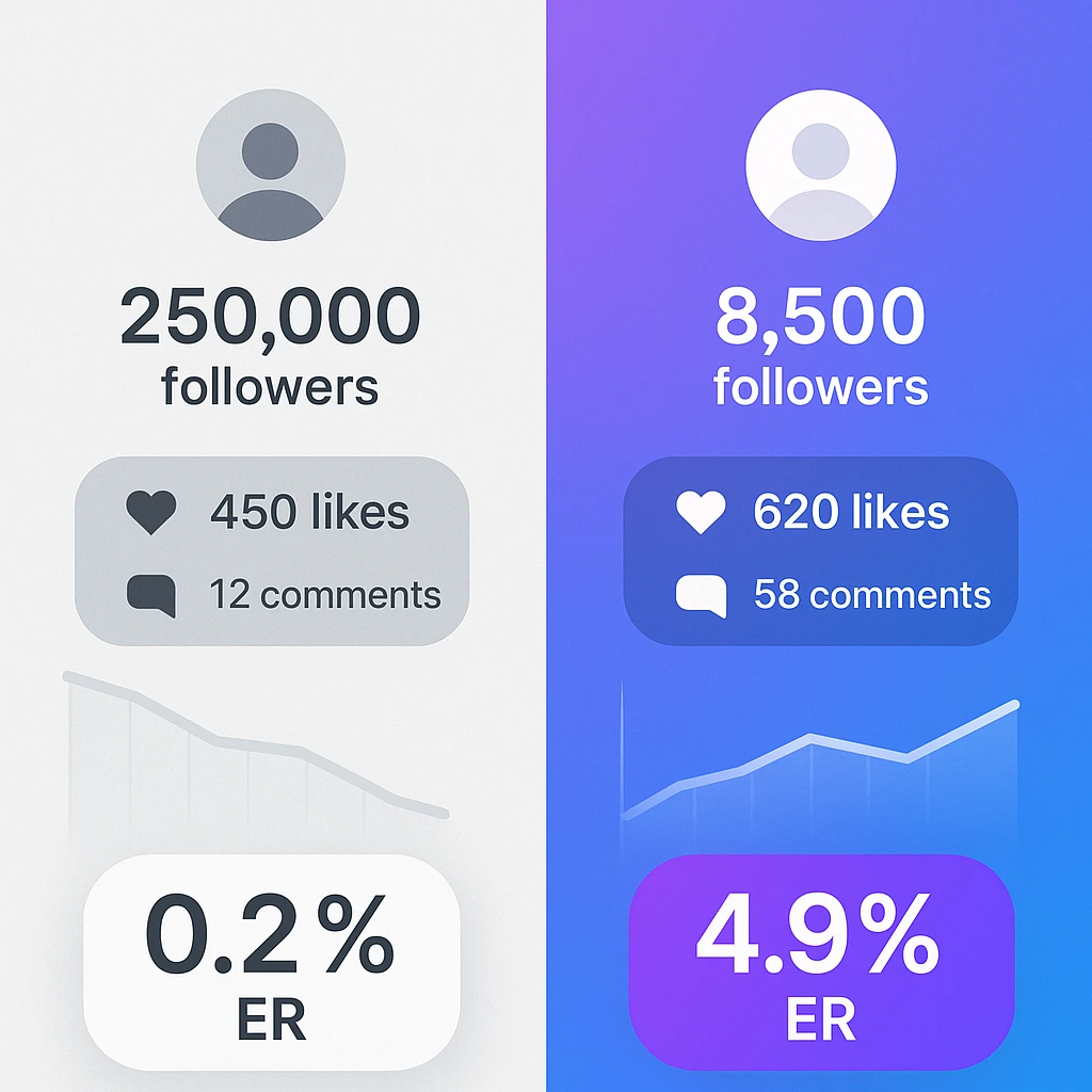 Influencer Marketing Engagement Rate vs Follower Count